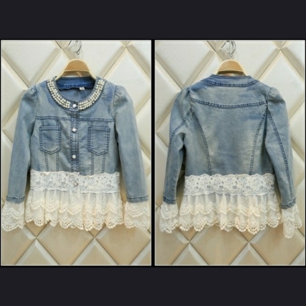 Demi’s lace and pearl jacket , 5X